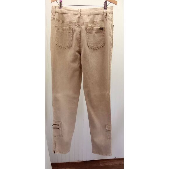 DG2 by Diane Gilman denim, high-rise,tan jeans size 8 - Picture 2 of 9